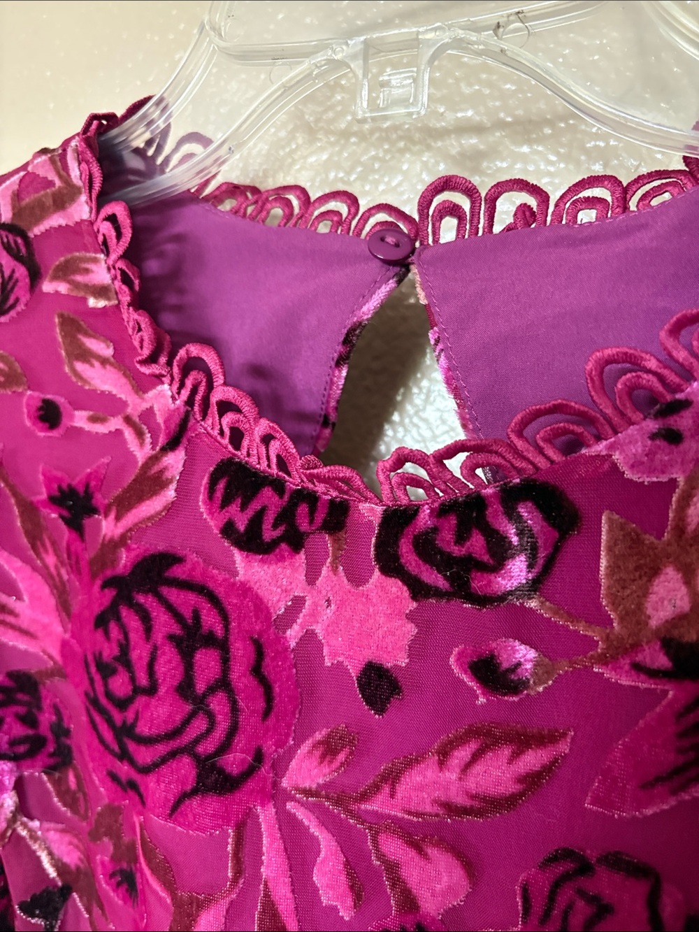Adelyn Rae Raspberry Floral Fit-and-Flare Mini Dress - Picture 8 of 10